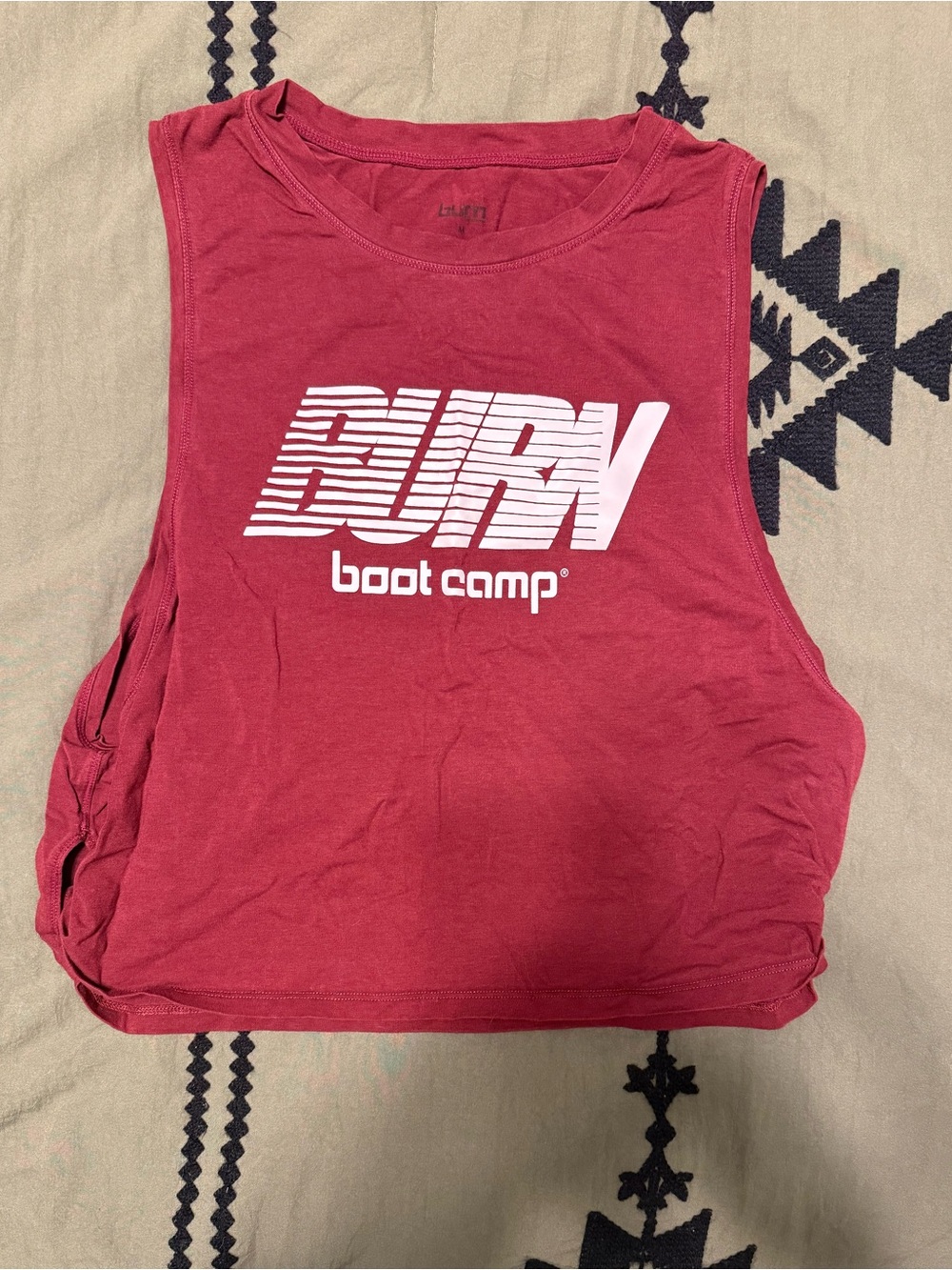 Burn Boot Camp 'Burn' Women's Crop Tank - Red